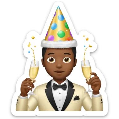 do an emoji of a black guy with baby oil and dyddys parti sticker