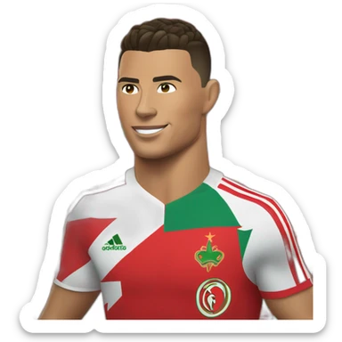 Ronaldo avec le maillot du Maroc sticker