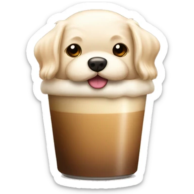 Coffee-colored maltipu sticker