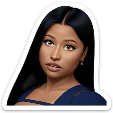 realistic portrait of girl sticker