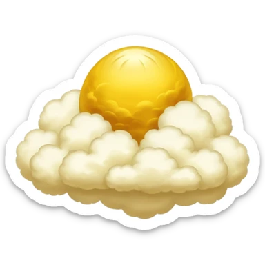 golden yellow flying nimbus cloud from Dragon Ball anime sticker
