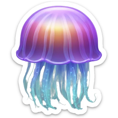 Iridescent jellyfish sticker