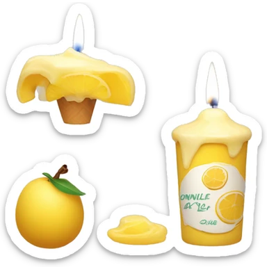 une bougie a la vanille qui fait du velo sticker