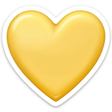 butter yellow heart sticker