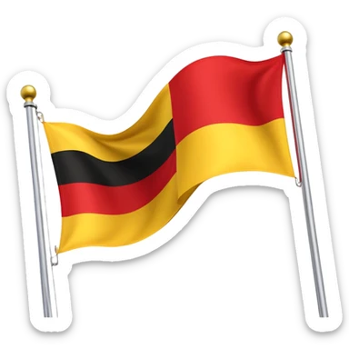Belgian flag with black, yellow, and red vertical stripes sticker