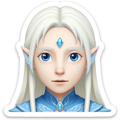 albino ice elf sticker