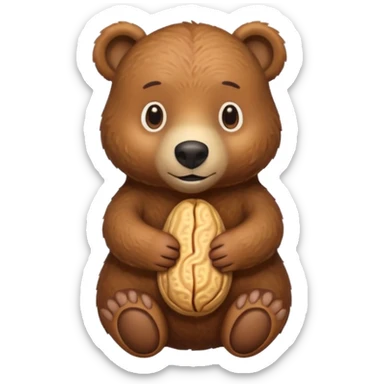 A Bear That Looks Like A Peanut sticker
