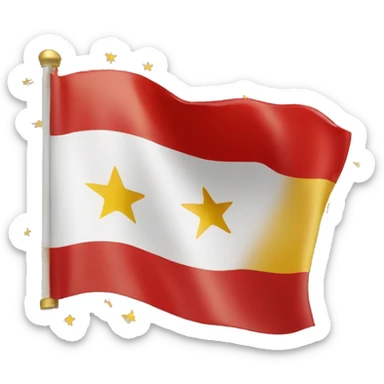 Spanish flag with gold stars sticker