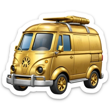 Chopped Hot Wheels 2014 Star Wars C-3PO Van Character Cars sticker