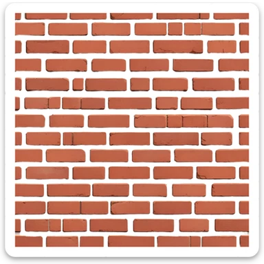 brick wall viewed from the side, perspective view sticker