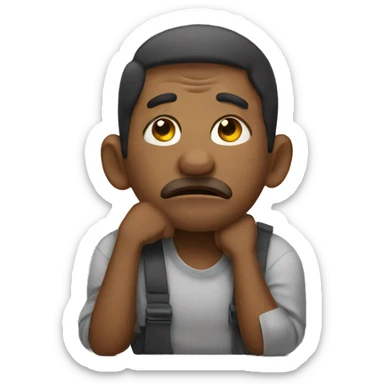 Tired emoji  sticker