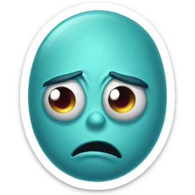 a one eye monster sad and crying sticker