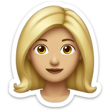 Italienne brune mèche blonde  sticker