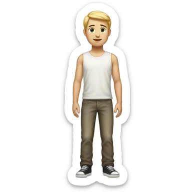Full body white boy sticker