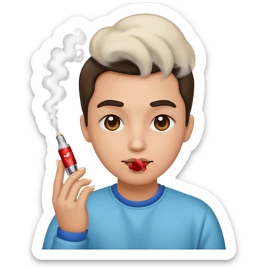 vaping heart eyes sticker