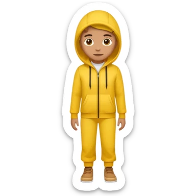 Star with a human full body yellow sticker