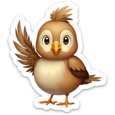 bird chirping to a kind act of kindness to other sticker