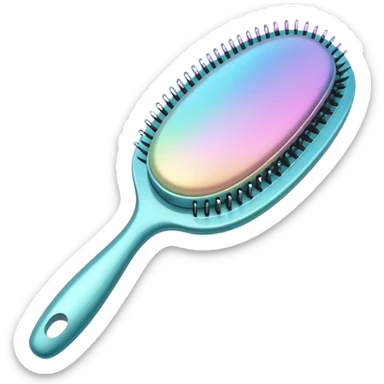 Iridescent hairbrush sticker