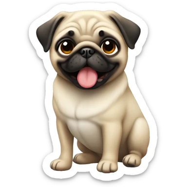 cute pug sticker