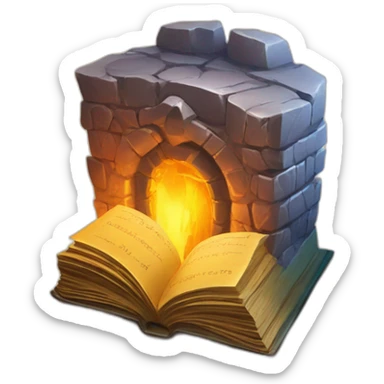 dungeon and dragon book sticker