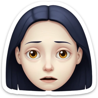 uncanny person creepy face sticker