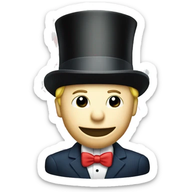A person from Monopoly with a Norwegian flag on their top hat sticker
