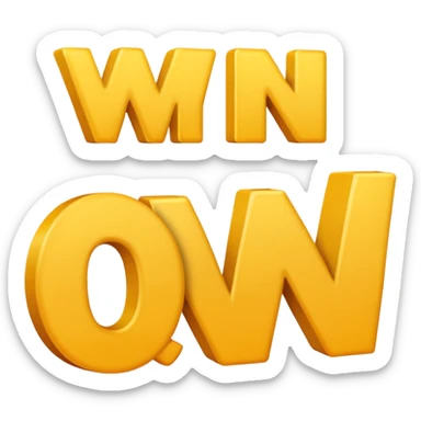 The text "win" in the style of the 💯 emoji sticker