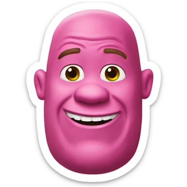 Pink shrek sticker