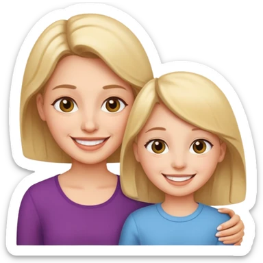 Mother and daughter sticker