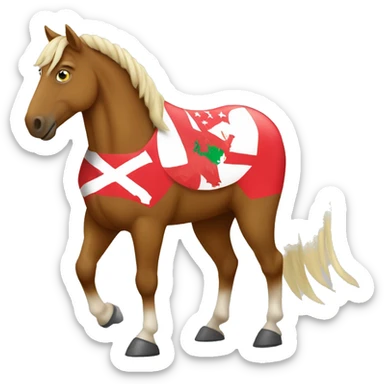 horse with tongan flag sticker