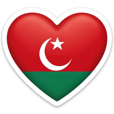 Herz mit Marokkanischen Flagge sticker