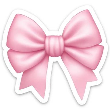 Baby pink bow sticker