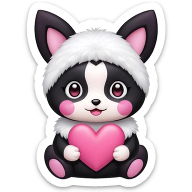 Kuromi with heart sticker