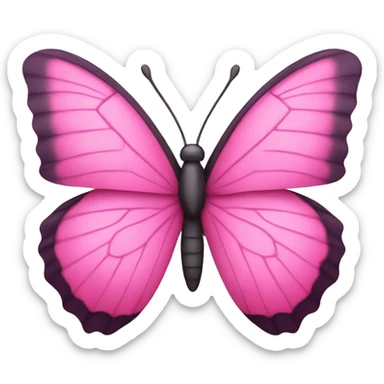 Pink butterfly sticker