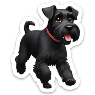 Black Schnauzer runs sticker