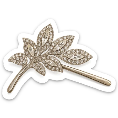 glamorous hairpin, chic and sparkling, no background sticker