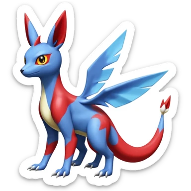  Cute Shiny Exotic Colorful Guilmon-Latias-Koraidon-Umbreon-Fakémon-hybrid-creature (full body)  sticker