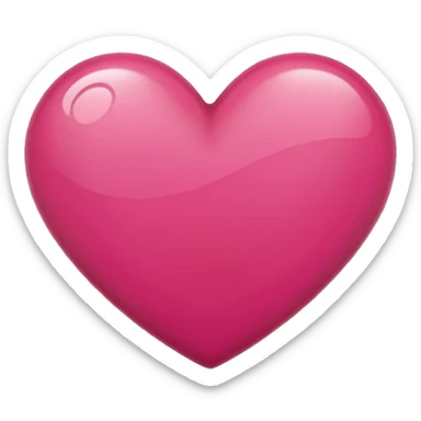 Dark reddish pink color heart sticker