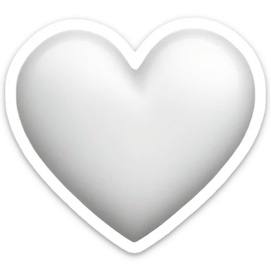 White heart sticker