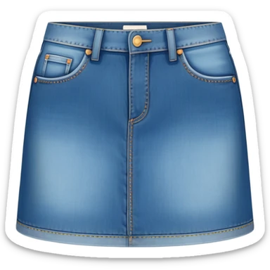 super realistic medium denim mini skirt sticker