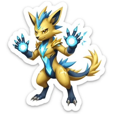 Shiny Epic Badass Manectric-Zeraora-hybrid (Full body) sticker