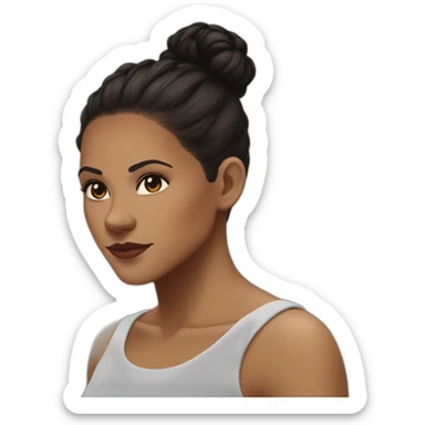 Wentworth miller and a black girl brown eyes and sblack hair in a bun sticker