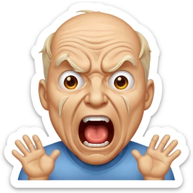 torture, screaming man sticker