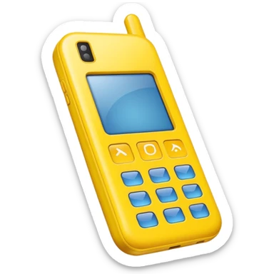 sarı cep telefonu sticker