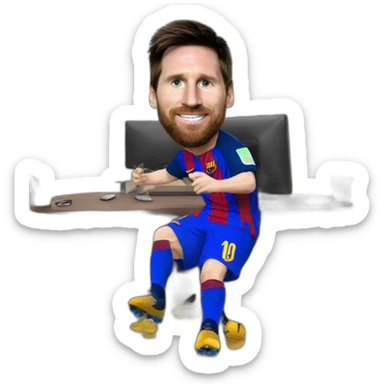 Messi con un mate en francia sticker