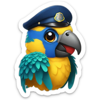 party parrot police sticker
