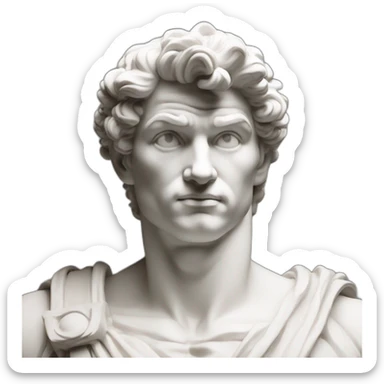 Michelangelo David full sculpture  sticker