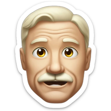 ultra muscular pro bodybuilder vascular ヒトラー national socialist leader 2nd world war face facial expression black chaplin moustache sticker