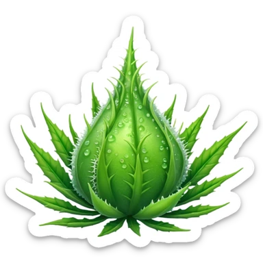 Geeked weed bud sticker