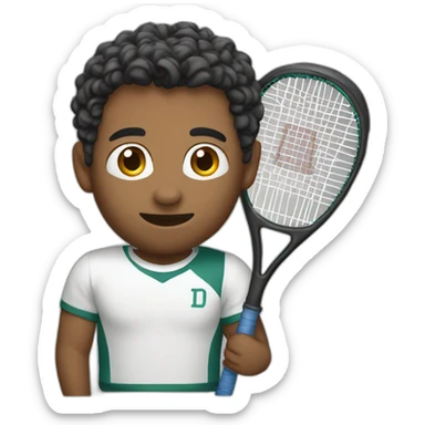 detona ralph holding a racket sticker